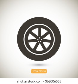 wheel vector icon