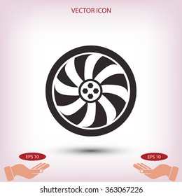 wheel vector icon