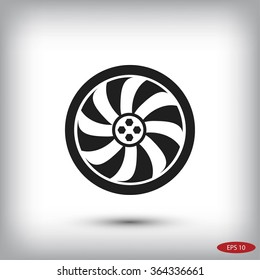 wheel vector icon
