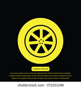 wheel vector icon