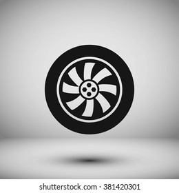 wheel vector icon