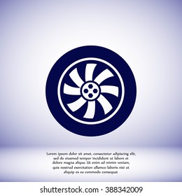 wheel vector icon