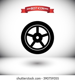 Wheel vector icon