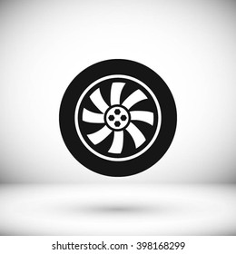 wheel vector icon