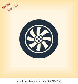 wheel vector icon