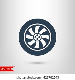 wheel vector icon