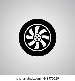 wheel vector icon