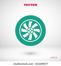 wheel vector icon