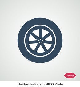 wheel vector icon, vector best flat icon, EPS