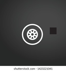 Wheel vector icon. Wheel concept stroke symbol design. Thin graphic elements vector illustration, outline pattern for your web site design, logo, UI. EPS 10.