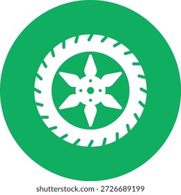 Ilustración de diseño de icono de Vector de rueda