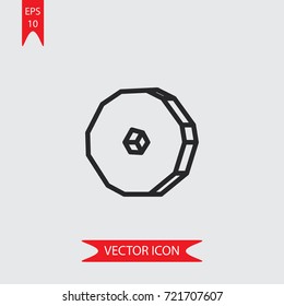 Wheel vector icon, illustration symbol