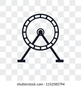 Wheel vector icon isolated on transparent background, Wheel logo concept