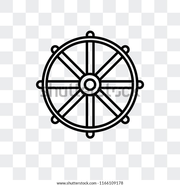 Wheel vector icon isolated on transparent\
background, Wheel logo\
concept