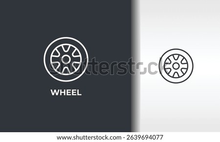 Wheel Vector, Icon Or Logo Sign Isolated Symbol Illustration