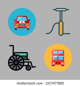 wheel vector icon set