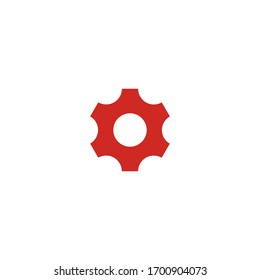 Wheel vector icon. Settings symbol. Gear and engineering sprocket sign for web or app button interface and prints infographic. User Interface element,