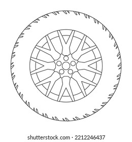 Radvektor-Symbol.RahmenVektorsymbol einzeln auf weißem Hintergrund.