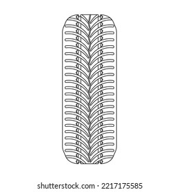 Wheel vector icon.Outline vector icon isolated on white background wheel.