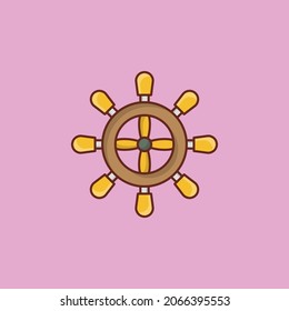 wheel Vector illustration on a transparent background. Premium quality symbols.Vector line flat color icon for concept and graphic design.