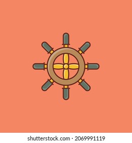 wheel Vector illustration on a transparent background. Premium quality symbols. Vector Line Flat color  icon for concept and graphic design.