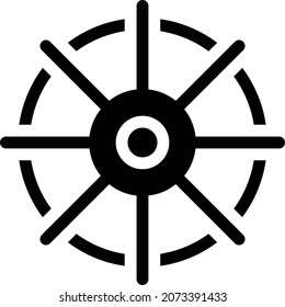 ilustración del vector de la rueda sobre un fondo transparente. Símbolos de calidad premium. Icono vector glifos para concepto y diseño gráfico.