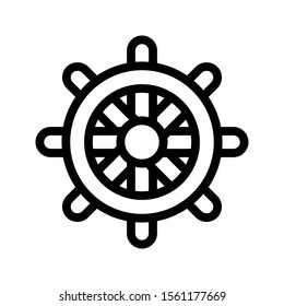 wheel vector thin line icon 