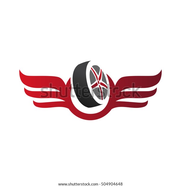 Wheel and Wing Logo Vector\
eps.10