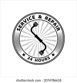 Wheel Wrench Icon, Wheel Bolt Opener Wrench Vector Art Illustration