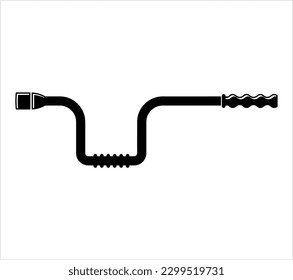 Wheel Wrench Icon, Wheel Bolt Opener Wrench Vector Art Illustration