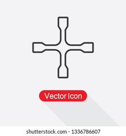 Wheel Wrench Icon Vector Illustration Eps10