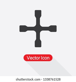 Wheel Wrench Icon Vector Illustration Eps10