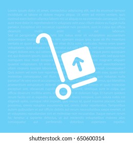 wheelbarrel for transportation of cargo, web icon. vector design