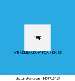 wheelbarrow for bricks icon sign signifier vector
