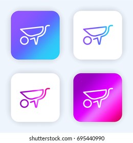 Wheelbarrow bright purple and blue gradient app icon