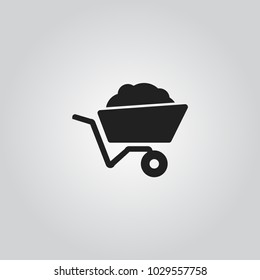 Wheelbarrow cart icon