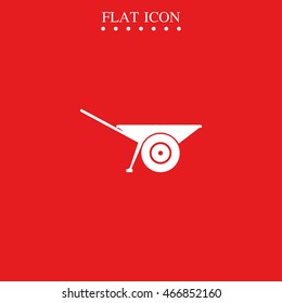 Wheelbarrow cart icon.