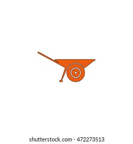 Wheelbarrow cart icon.