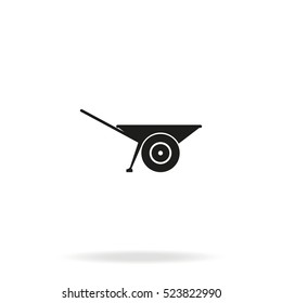 Wheelbarrow cart icon.