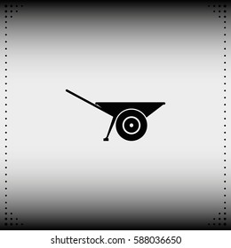 Wheelbarrow cart icon.