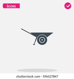 Wheelbarrow cart icon.