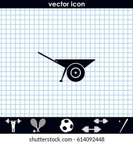 Wheelbarrow cart icon.