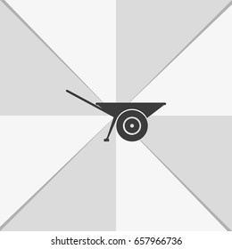 Wheelbarrow cart icon.