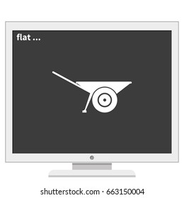 Wheelbarrow cart icon.