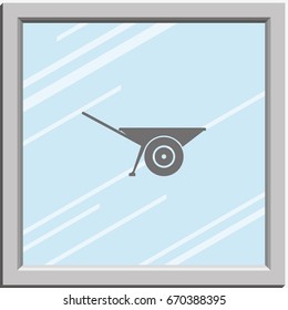 Wheelbarrow cart icon.