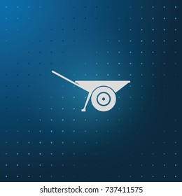 Wheelbarrow cart icon.