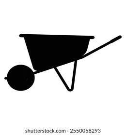 Wheelbarrow Cart Icon for Gardening and Construction Design