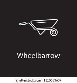 Wheelbarrow cart icon. Simple element illustration. Wheelbarrow cart symbol design from Construction collection set. Can be used in web and mobile