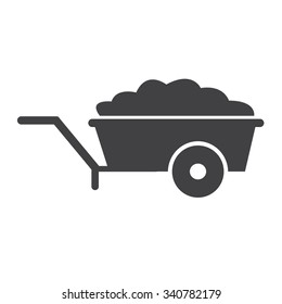 Wheelbarrow cart icon symbol Illustration