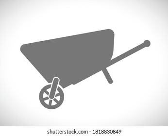 icono de concepto de vector de carreta de carreta de carretilla